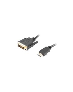 LANBERG připojovací kabel HDMI/A na DVI-D (24+1), M/M, 4K@30Hz, délka 1,8m, černý, dual link, zlacené konektory 