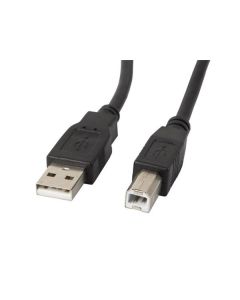 LANBERG USB-A (M) na USB-B (M) 2.0 kabel 5m, černý
