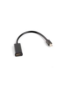 LANBERG adaptér mini DisplayPort 1.2 na HDMI, M/F, kabel 20cm, černý