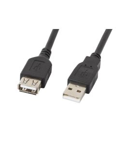 LANBERG USB-A M / F 2.0 kabel 5m, černý