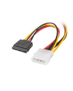 LANBERG Molex (M) na 2x SATA (F) kabel 15cm