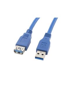LANBERG USB-A M / F 3.0 kabel 3m, modrý