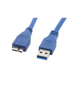 LANBERG Micro USB (M) na USB-A (M) 3.0 kabel 0,5m, modrý