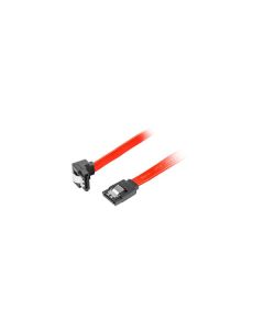 LANBERG SATA II datový kabel (3GB/S) F / F 50cm, úhlový, kovová západka, červený