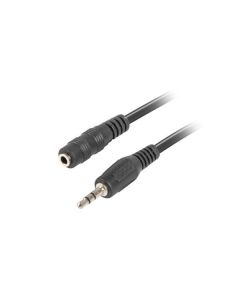 LANBERG Minijack 3.5mm M / F 3 PIN kabel 1,5m, černý 