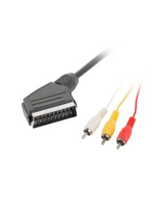 LANBERG RCA (M) X3 na EURO (M) kabel 1,8m 