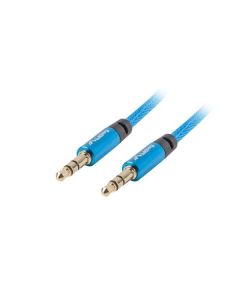 LANBERG Minijack 3.5mm M / M 3 PIN kabel 3m, modrý