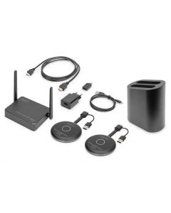 DIGITUS Click & Present - Bezdrátový systém pro spolupráci HDMI, 2x Vysílač 1x Přijímač