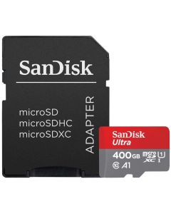 SanDisk Ultra 400GB microSDXC / CL10 Ultra A1 UHS-I U1 / Rychlost až 120MB/s / vč. adaptéru