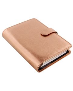 Diář Filofax Saffiano Metallic - A6, růžovozlatý