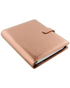 Diář Filofax Saffiano Metallic - A5, růžovozlatý