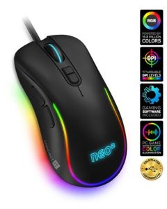 CONNECT IT NEO 2 herní myš+SW, 7200 DPI,RGB podsvícení, USB, ČERNÁ