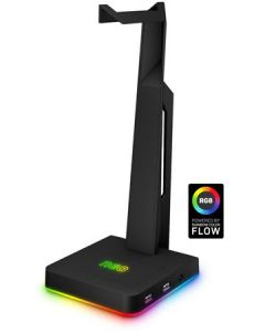 CONNECT IT NEO Stand-It RGB stojánek na sluchátka + USB hub, ČERNÝ