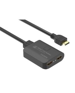 PremiumCord HDMI 2.0 Mini Splitter 1-2 Pigtail 4Kx2K@60Hz HDCP2.2 Downscaler