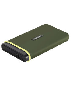Transcend ESD380C 1TB USB 3.2 Gen 2x2 (USB-C) Externí Anti-Shock SSD disk (3D TLC), 2000MB/R, 2000MB/W, armádní zelená