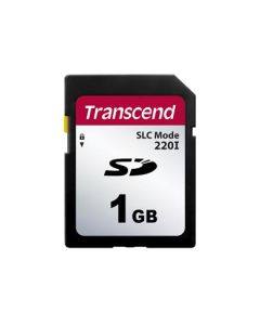 Transcend 1GB SD220I MLC průmyslová paměťová karta (SLC Mode), 22MB/s R,20MB/s W, černá