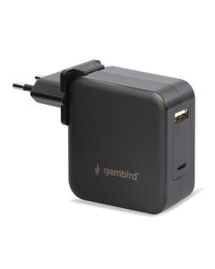 GEMBIRD Univerzální adaptér NPA-PD60-01 pro notebook, Type-C PD, USB, 60W