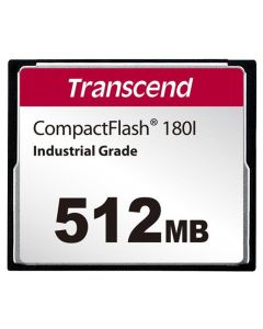 Transcend 512MB INDUSTRIAL TEMP CF180I CF CARD, (MLC) paměťová karta (SLC mode), 85MB/s R, 70MB/s W
