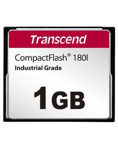 Transcend 1GB INDUSTRIAL TEMP CF180I CF CARD, (MLC) paměťová karta (SLC mode), 85MB/s R, 70MB/s W