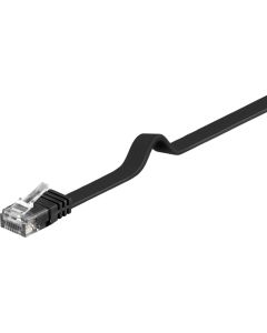 PremiumCord Plochý patch kabel UTP RJ45-RJ45 CAT6 1,5m černá