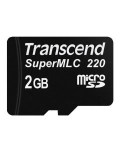 Transcend 2GB microSD220I UHS-I U1 (SuperMLC) průmyslová paměťová karta, 80MB/s R, 45MB/s W, černá