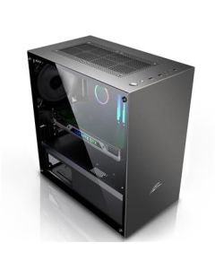 EVOLVEO M4, case mATX, 2x USB2.0 / 1x USB3.0 / 120mm LED / černý s průhlednou bočnicí