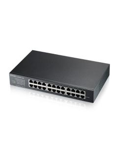 Zyxel GS1915-24E, 24-port GbE Smart hybrid mode Switch, standalone or NebulaFlex Cloud, rackmount, fanless