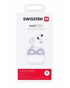 SWISSTEN BLUETOOTH TWS SLUCHÁTKA MINIPODS BÍLÝ