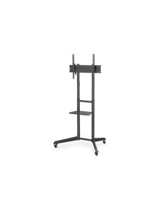 DIGITUS pojízdný televizní vozík s policí pro monitor  37-70" s náklonem , černý , max 50 kg  VESA: 100x100, 200x100, 200x200, 300