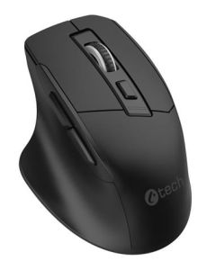 C-TECH myš Ergo WLM-05, bezdrátová, 1600DPI, 6 tlačítek, USB nano receiver, černá