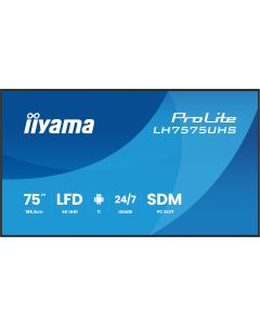 75" iiyama LH7575UHS-B2AG:IPS, 4K UHD,Android,24/7
