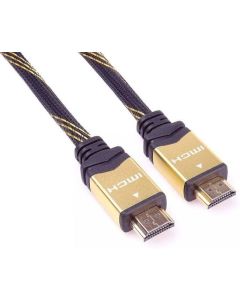PremiumCord GOLD 4K HDMI High Speed + Ethernet kabel, zlacené konektory, 3m