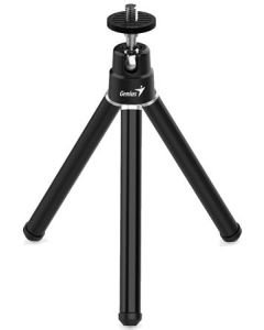 Genius Tripod 1, Stativ, vytažený 25,1cm, pro webkamery, chytré telefony a fotoaparáty, kovový, černý