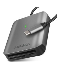 AXAGON CRE-S3C, hliníková vysokorychlostní USB-C 3.2 Gen 1 čtečka paměťových karet. 3 sloty, UHS-II