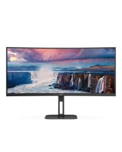 AOC LCD CU34V5C 34" zakřivený VA/3440x1440@100Hz/1ms/300cd/HDMI/DP/4xUSB/USB-C/Repro/HAS/VESA