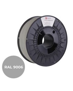 C-TECH tisková struna PREMIUM LINE ( filament ) , PETG, bílý hliník, RAL9006, 1,75mm, 1kg