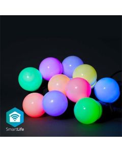 Nedis WIFILP03C10 SmartLife světelný řetěz | Wi-Fi | RGB | 10 LED's | 9.00 m | Android™ / IOS
