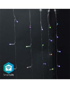 Nedis WIFILXC01C180 SmartLife světelný řetěz | Záclona | Wi-Fi | RGB | 180 LED's | 3 m | Android/IOS
