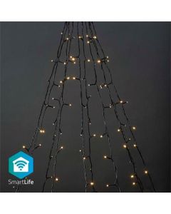Nedis WIFILXT01W200 SmartLife světelný řetěz | Strom | Wi-Fi | Teplá Bílá | 200 LED's | 10 x 2 m | Android/IOS