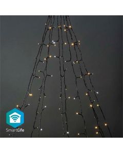 Nedis WIFILXT02W200 SmartLife světelný řetěz | Strom | Wi-Fi | Teplé až chladné bílé | 200 LED's | 10 x 2 m | Android/IO