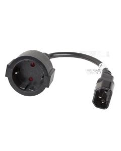 LANBERG IEC 320 C14 na SCHUKO(F) adaptér kabel pro UPS 20CM černý  