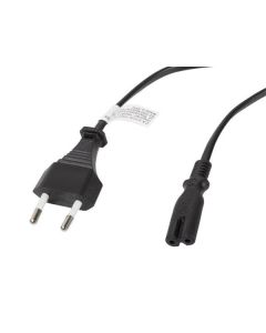 LANBERG CEE 7/16 na IEC 320 C7 EURO (RADIO) POWER CORD 1.8M černý  