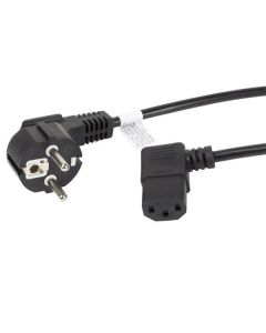 LANBERG CEE 7/7 na IEC 320 C13 POWER CORD 1.8M úhlový RIGHT VDE černý  