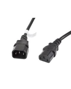 LANBERG IEC 320 C13 na C14 kabel 3M VDE černý  