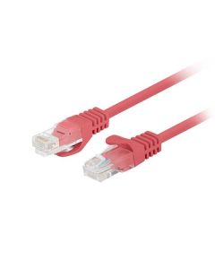 LANBERG Patch kabel CAT.5E UTP 0.25M červený Fluke Passed  