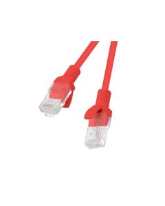 LANBERG Patch kabel CAT.5E UTP 15M červený Fluke Passed  