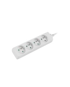 LANBERG Prodlužovací přívod   1.5M 4X klasická zásuvka měď kabel bílý