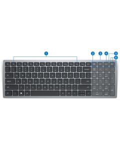 Dell Compact Multi-Device bezdrátová klávesnice - KB740 - CZ/SK 