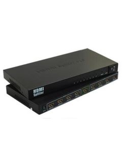 PremiumCord HDMI splitter 1-8 portů kovový s napájecím adaptérem, 4K, 1080p, 3D