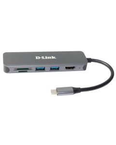 D-Link DUB-2327 6-in-1 USB-C Hub with HDMI/Card Reader/Power Delivery